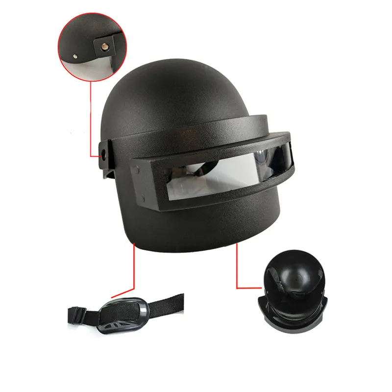 Tactical PJ casco de Airsoft rápido y máscara de cara completa extraíble  para caza tiro CS Game Wargame Militar (casco negro)