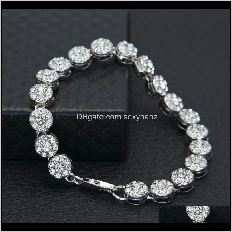 cross-border hot selling popular personality single-row round alloy bracelet men`s bracelet factory direct sales