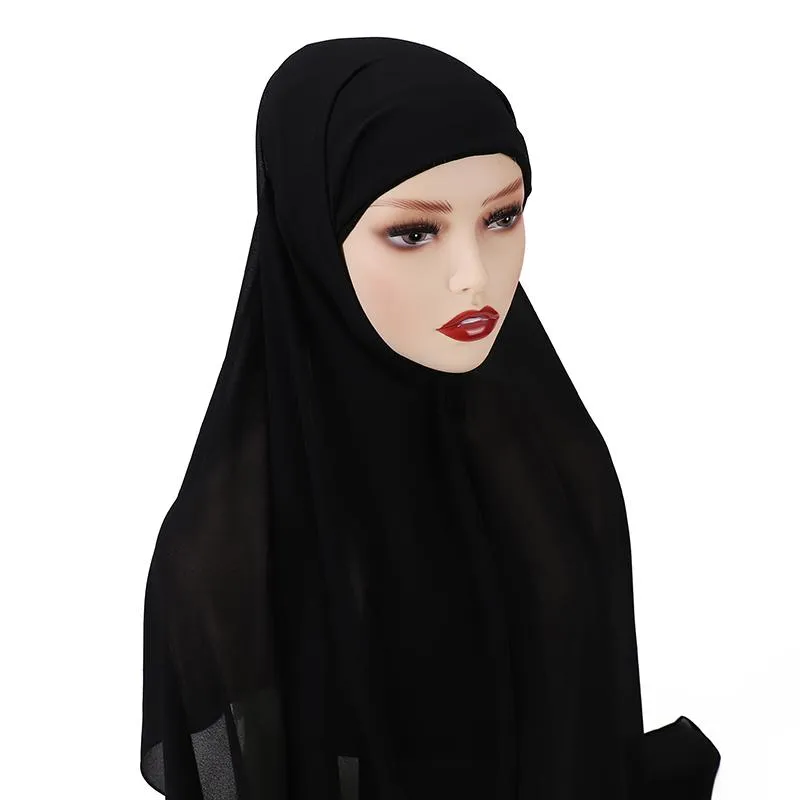 Mulheres Muçulmanas Bonnet Chiffon Cabeça Scarf Cachecol Underscarf Capa Interior Lenço Headband Esticar Headwrap Turbante