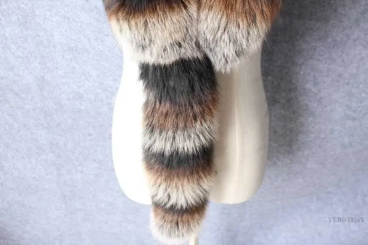 natural fox fur collar with tails (13)