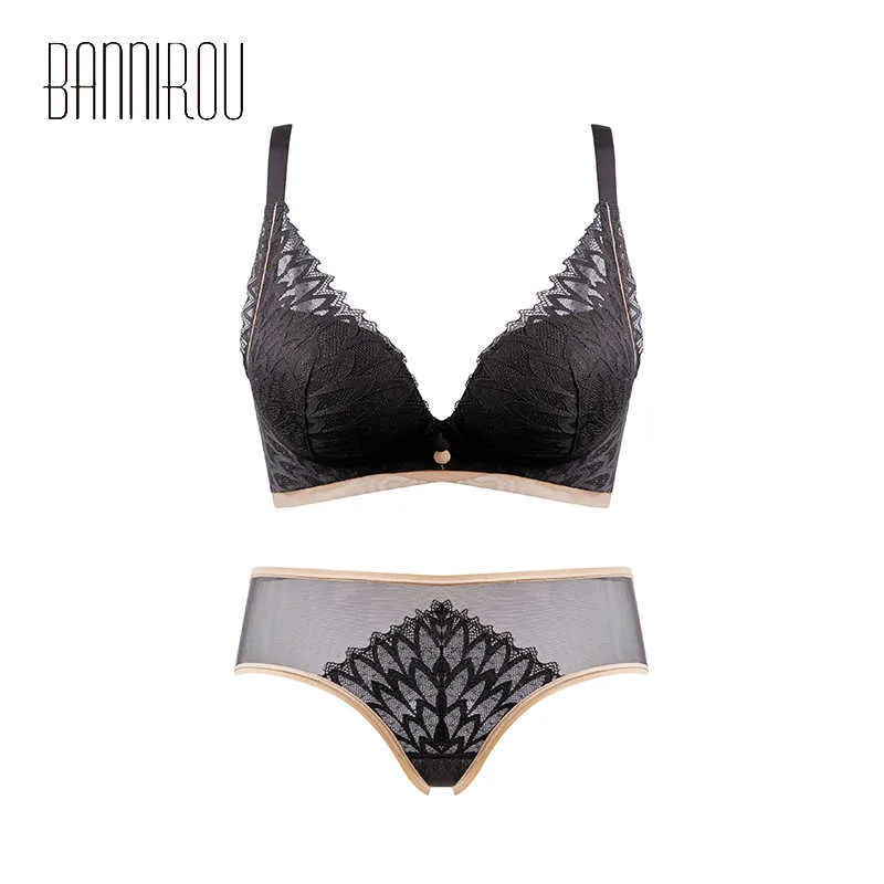 set (bra + panties) brick color, black strap, basic see-through - Shop  brababa-lace Women's Underwear - Pinkoi