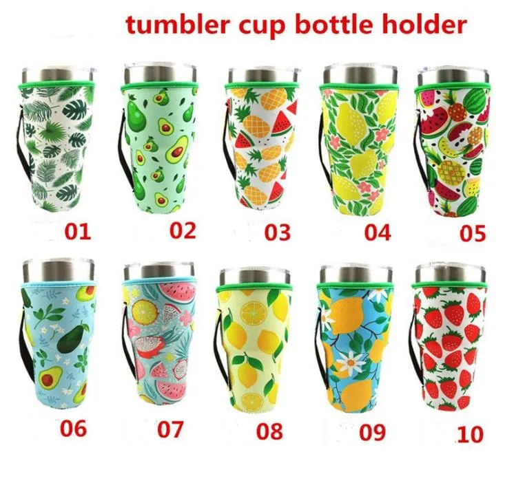 Drinkware Kolu 14style 30 oz Kullanımlık Buz Kahve Fincanı Kol Kapak Neopren Yalıtımlı Kollu Tutucu Kılıf Çanta Kılıfı Tumbler Kupa Su Şişesi Için SN5522