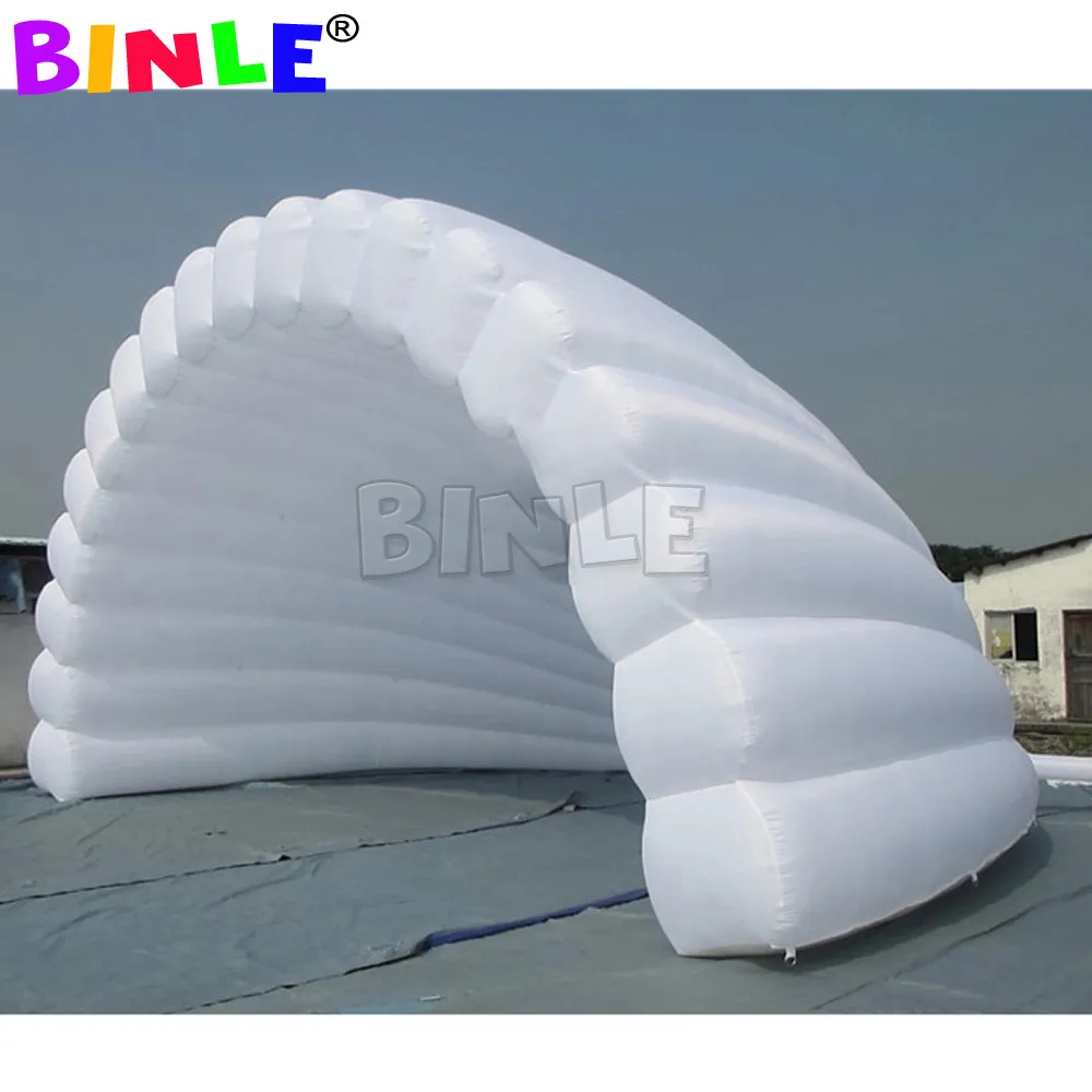 Outdoor witte opblaasbare stage cover tent gigantische shell koepel lucht dak tent voor muziek concert event185W