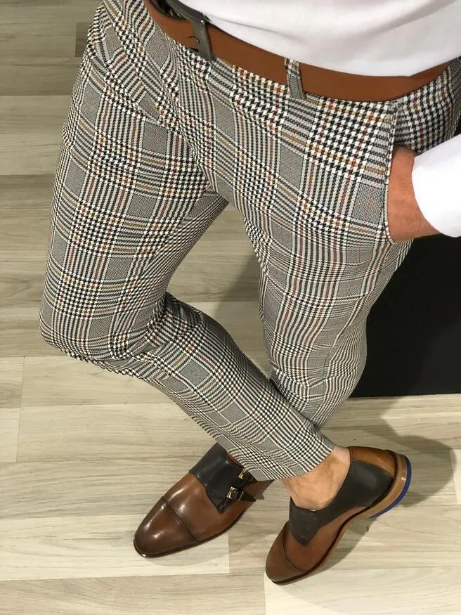 Mens Plaid Cotton Blend Capri Trousers  Skinny Fit... From Thrasher_5689,  $12.82 | DHgate.Com