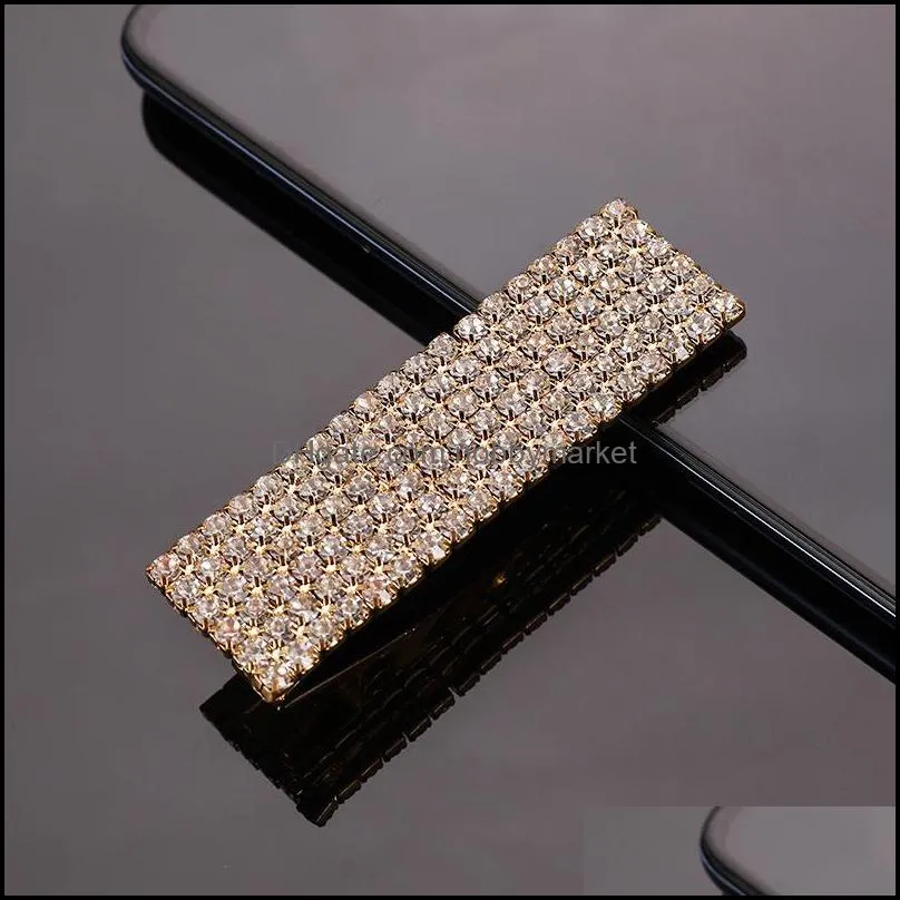Crystal Rhinestones Metal hair clips with words hairpins for hair women hair clamps women accesories