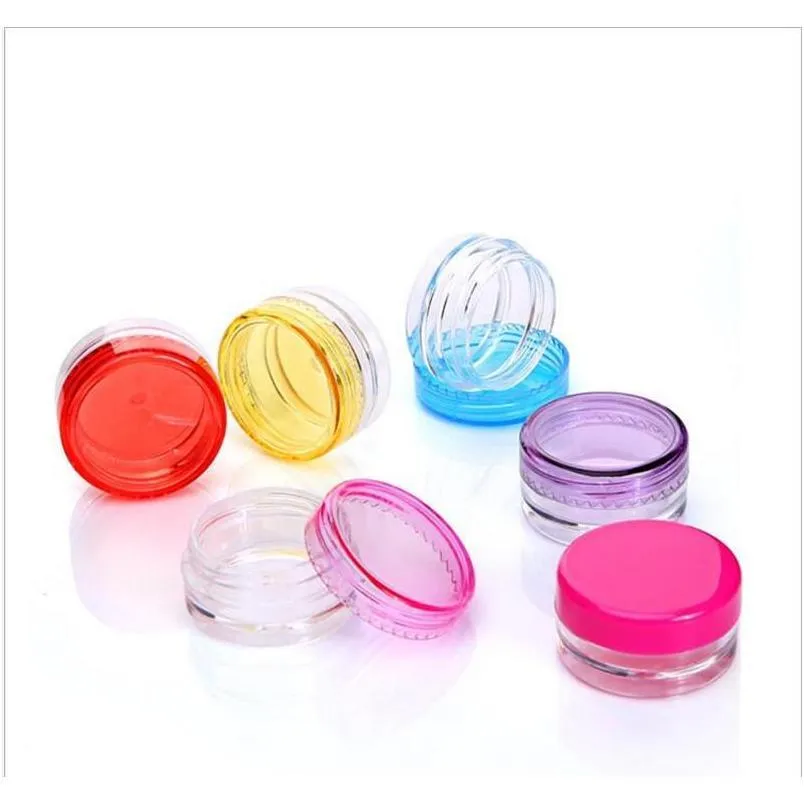 5g plastic cosmetic pot jar empty cosmetic sample container travel refillable small packaging bottle for make up eye shadow