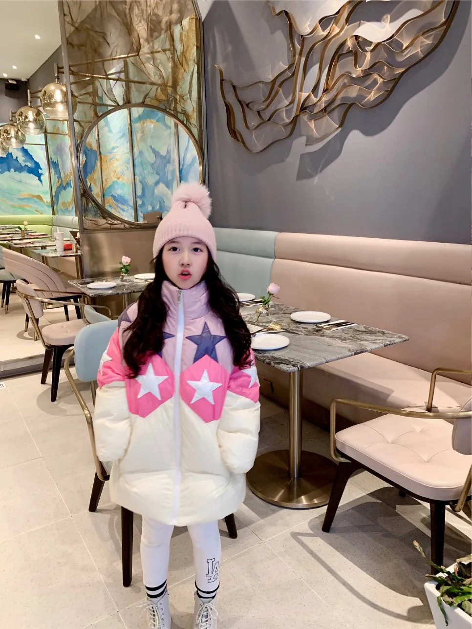 ポケモンレジェンズ スウィートガールズダウンコートウィンターキッドガールスターパターンジャケット暖かい服ファッション子供用防水壁 送料関税無料 Moreclicks Co Za