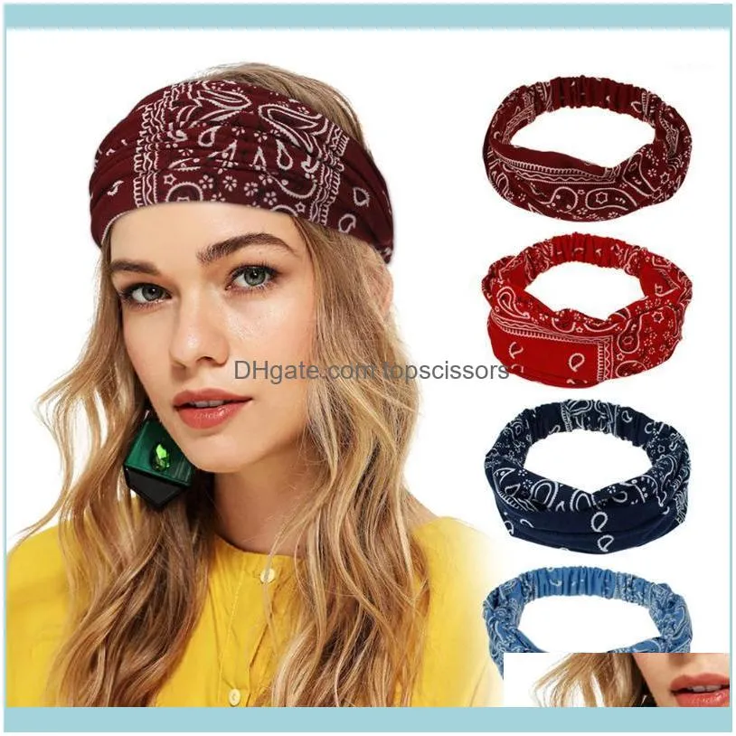 & Tools Productsruoshui Woman Boho Headband Retro Hairband Cross Turban Bandanas Femme Hair Aessories Headwrap Headwear1 Drop Delivery 2021