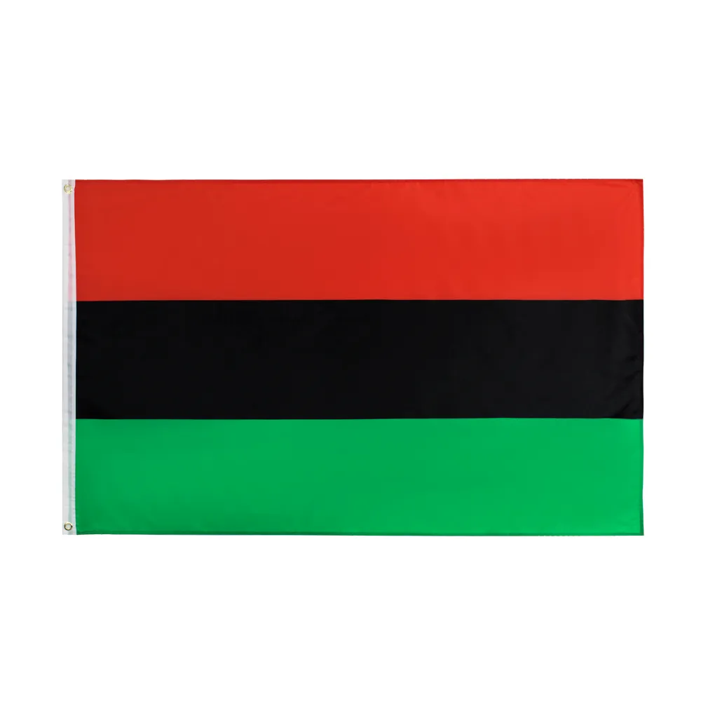 Black Lives Matter Drapeau panafricain afro-américain de haute qualité, vente au détail directe en usine, toile en polyester 3x5 pieds 90x150cm He2604