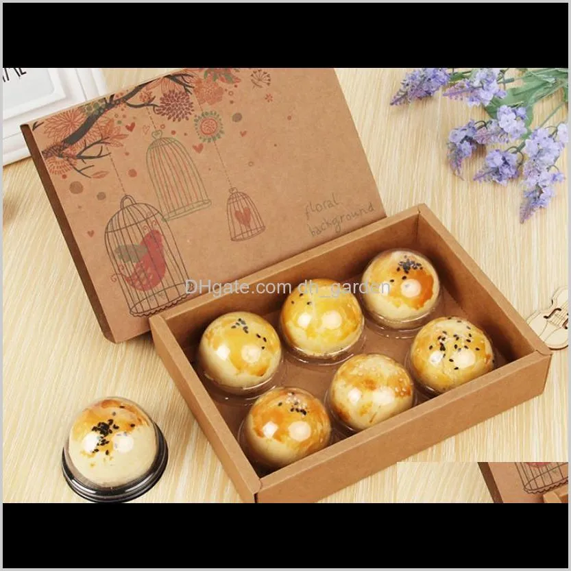 round egg yolk biscuit plastic blister box moon cake packing box blister box wholesale two style twos colors sn2189