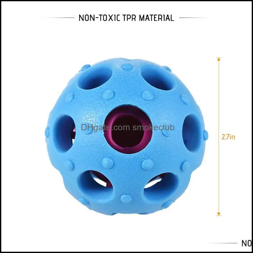 Cat Toys 1Pc Thermoplastic Rubber Toy Treat Ball Bouncy For Dog Interactive Educational Pet Chew Tooth Cleaning Balls