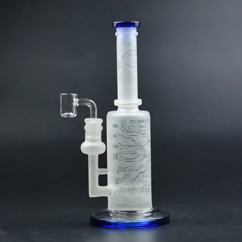 10 Inch Glass Bong Dab Rig 14mm Quartz Banger Hookahs Percolator Water Pipe Recycler Oil Rigs Smoking Bongs Bubbler