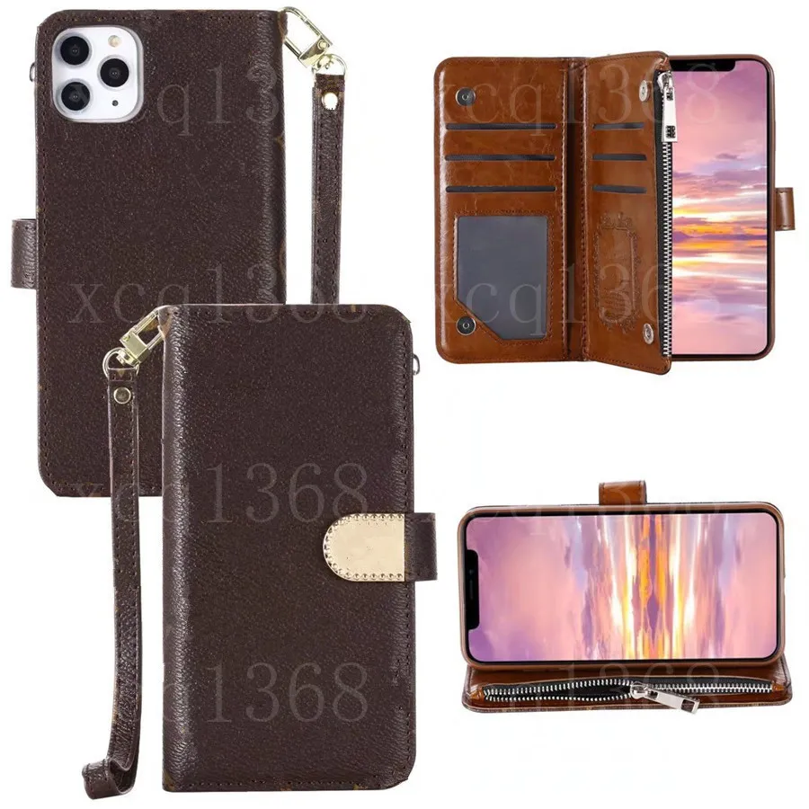 Fashion Designer phone cases for iPhone 15 14 15Pro 14Pro 13 12 11 Pro Max XR Galaxy S24 S23 S22 shell leather Multi-function card package storage wallet cover