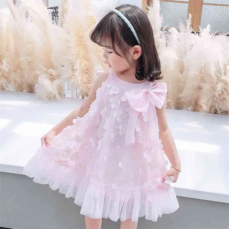 Gooporson Vestidos Estate Abbigliamento per bambini Cute Toddler Girls Princess Dress Papillon Farfalla Jacquard Weave Cute Kids Costume 210715