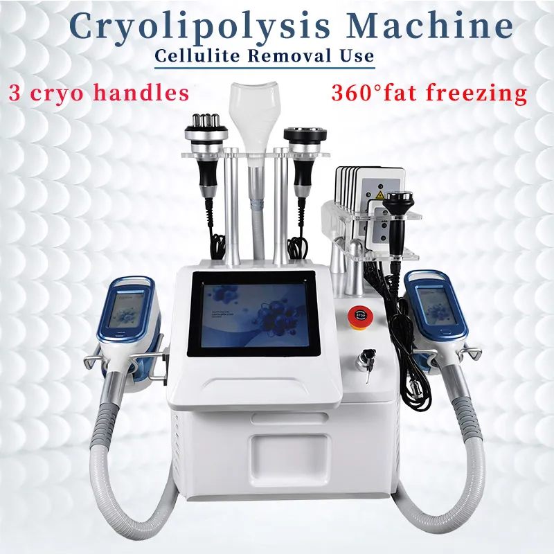 3 Cryo Head Cryotherapy Mini CryOlipolysy Double Chin Removal Arm Slimming Viktminskning Machine RF Wrinkle Reduction