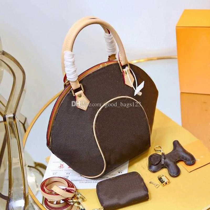 Lady Handbags Shell Bag Women Shoulder Bags Purse Fashion Genuine Leather High Quality Canvas Zipper Letter Three Pic Lock