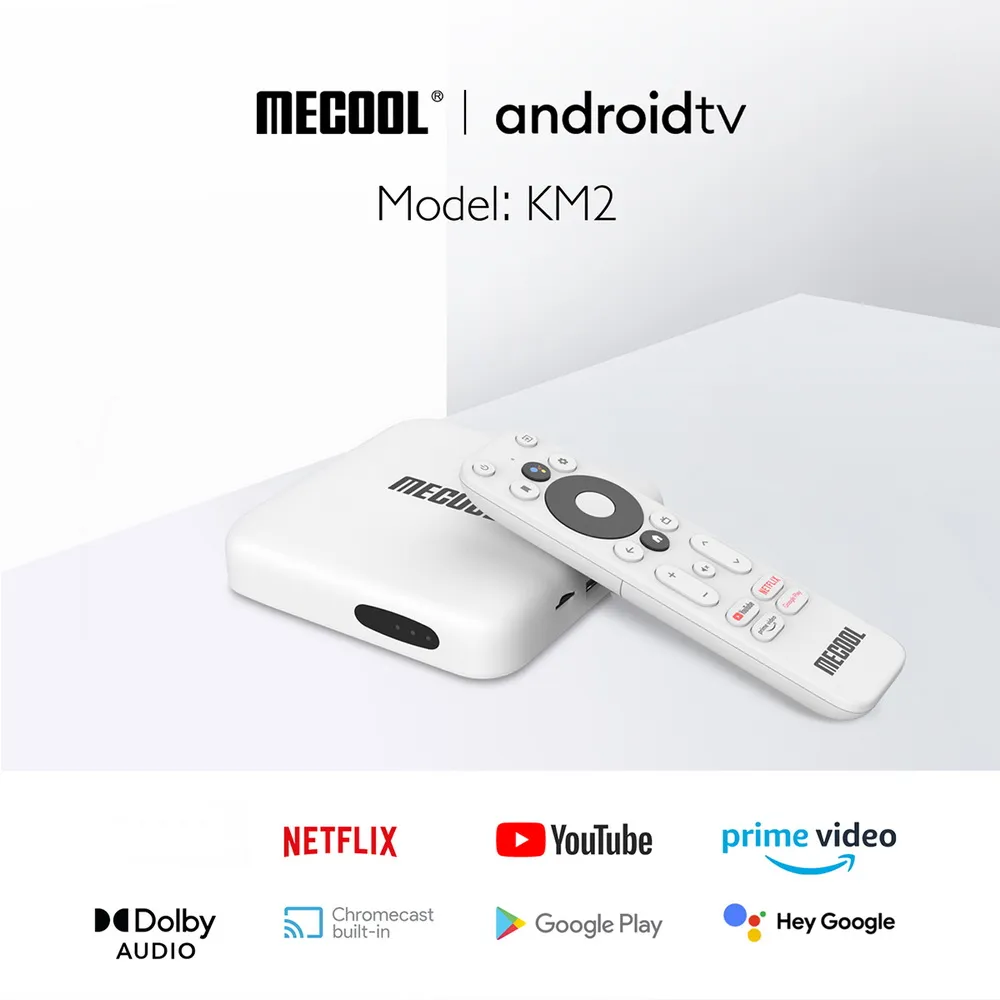 Mecool KM2 4K HD TV Box Android 10 ATV Amlogic S905X2 2GB DDR4 프라임 비디오 HDR10 Widevine L1 TVBox VS MIBOX