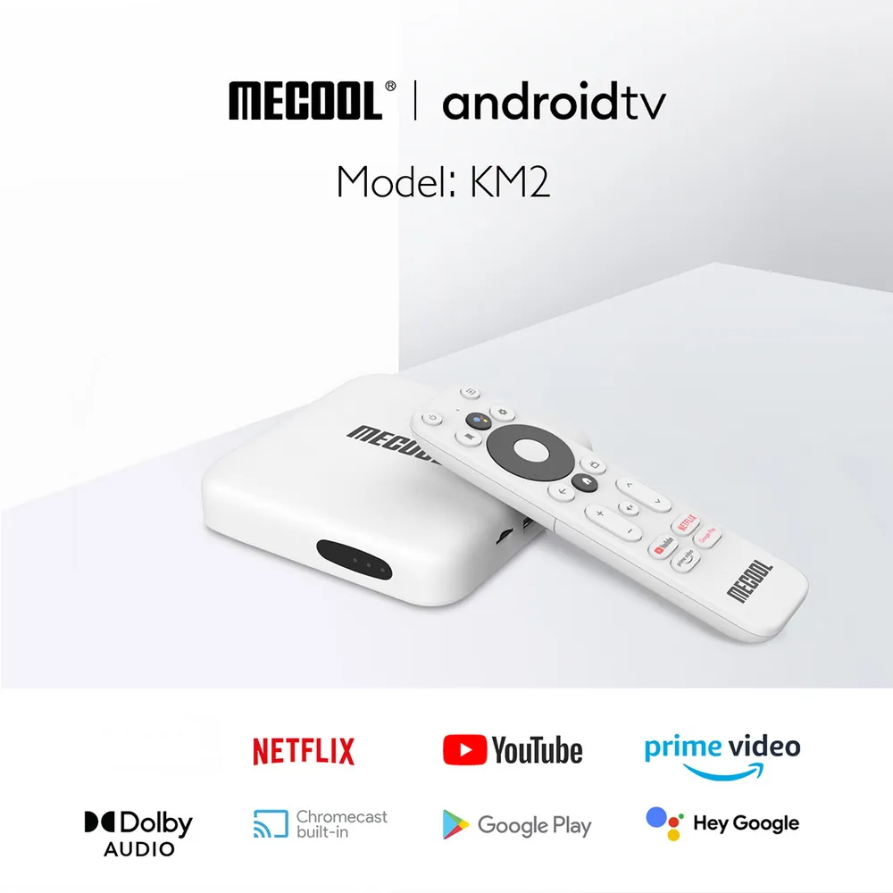 MeCool KM2 4K HD TV BOX ANDROID 10 ATV AMLOGIC S905X2 2GB DDR4 PRIME VIDEO HDR10 WIDEVINE L1 TVBOX VS MIBOX