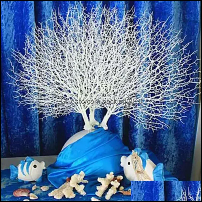 Decorative Flowers & Wreaths Plant Coral Branch Peacock Shape Home Party Wedding Decoration Decor DIY