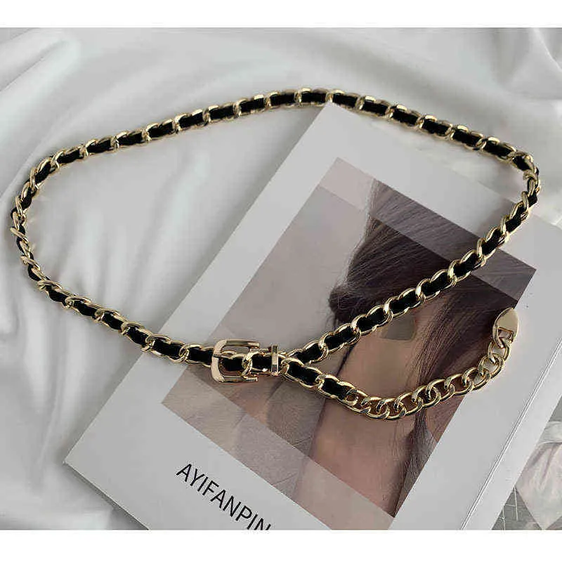 Metal Chain Belts For Women Waistbands Long Tassel... From  display picture 2