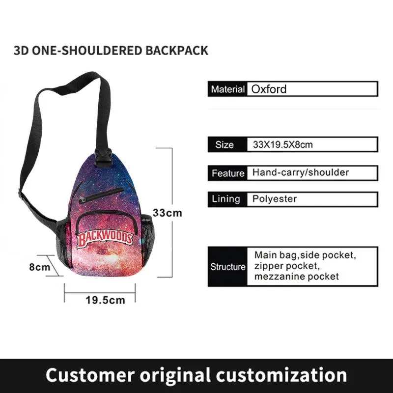 DHgate.com:Backpack BACKWOODS Sky 3D Men Chest Bag Oxford