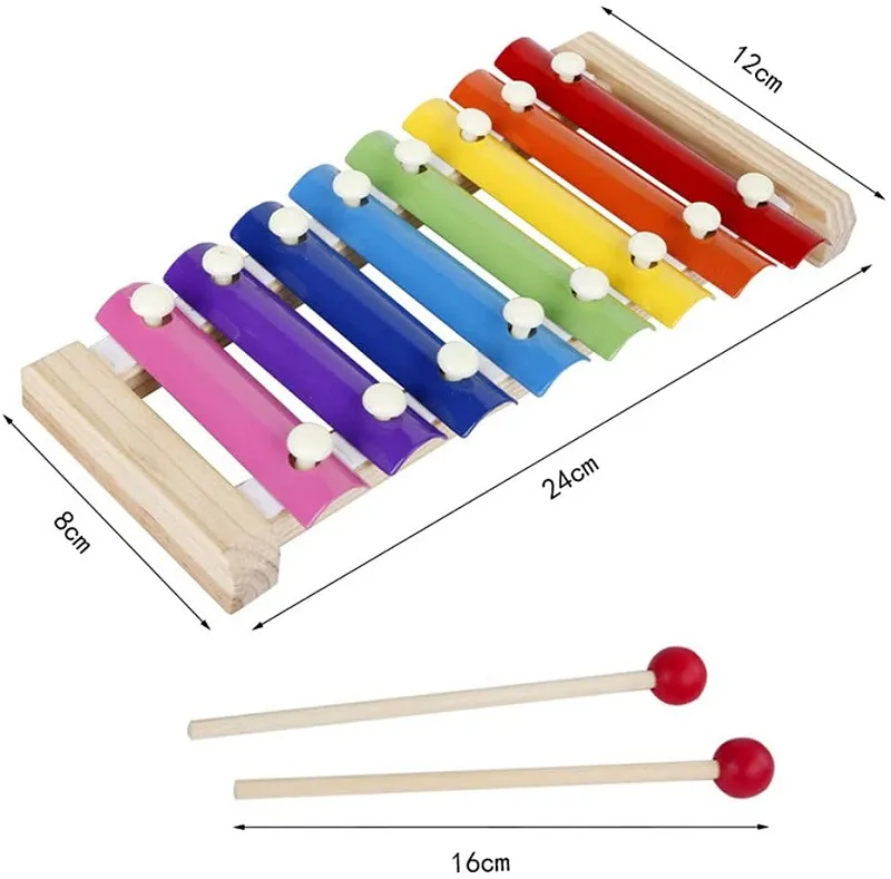 Xylophone pour enfants, Tambours jouets musicaux Percussions, Jouet  Xylophone avec maillets en bois, Jouets en bois