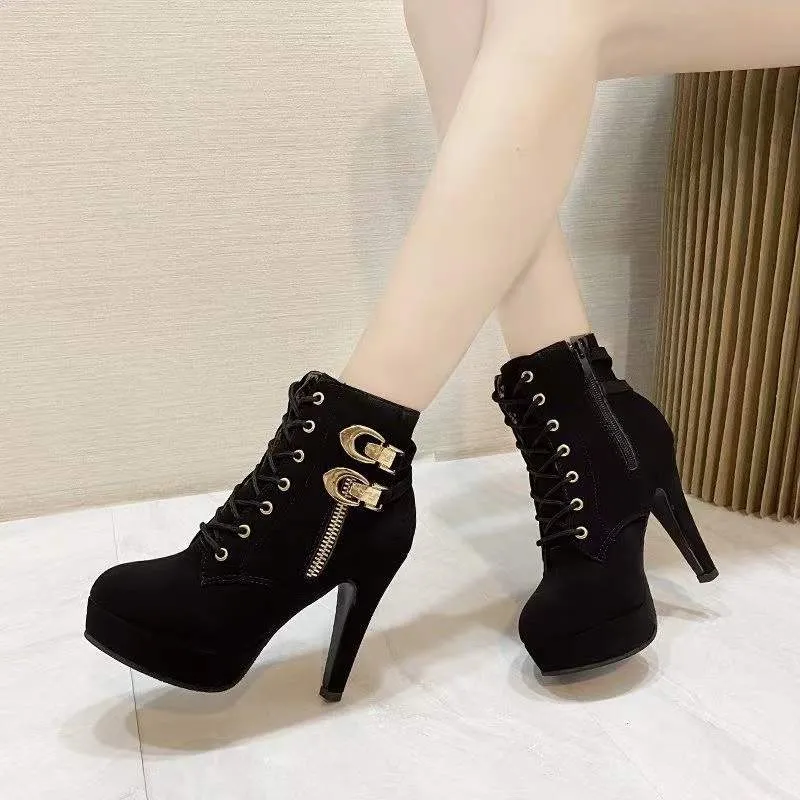 women’s dress boots high heel