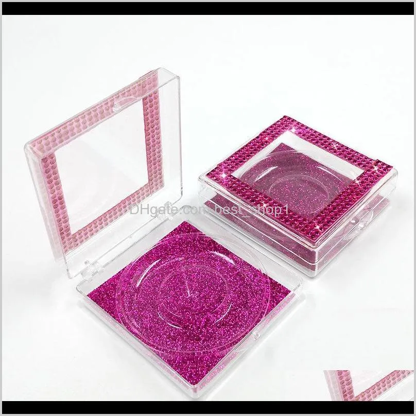 transparent eyelash box false eyelashes boxes bottom card cosmetic packaging window maquillage muti color case new 3 7ye c2