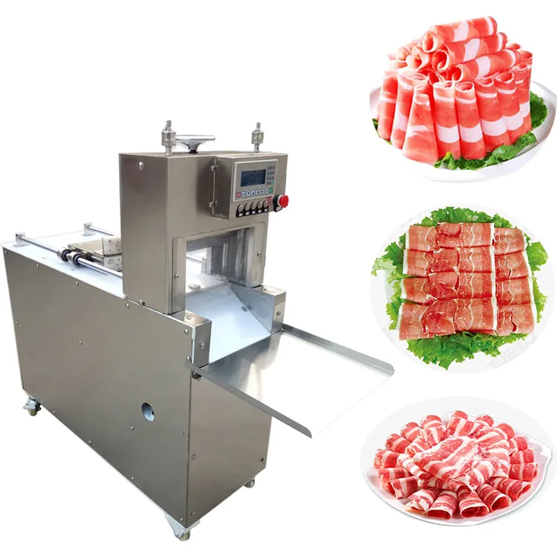 Electric Meat Cutter Automatic CNC Single Cut Mutton Roll Machine Beef Lamb Slicer Machine Kitchen Tools