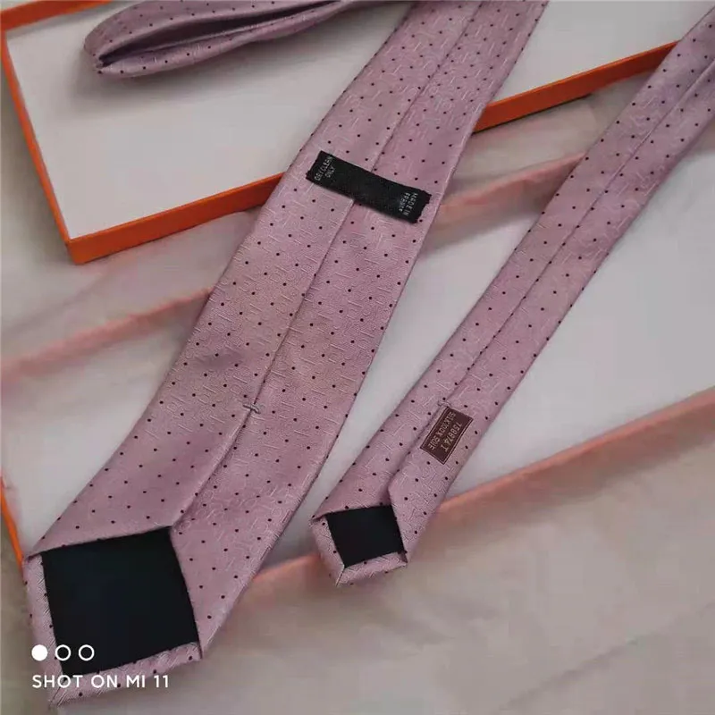 Идеальный галстук 100% чистый шелковый дизайнер дизайнер классический галстук бренд мужская свадьба Свадебная узкая галстука Подарочная коробка упаковка263L