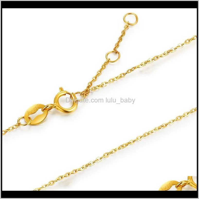 xf800 genuine 18k gold anklet pure au750 yellow white rose gold fine jewelry for women luxury gift j500 f1219