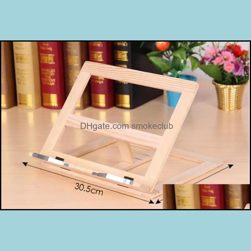 Adjustable Portable wood Book stand Holder wooden Bookstands Laptop Tablet Study Cook Recipe Books Stands Desk Drawer Organizers