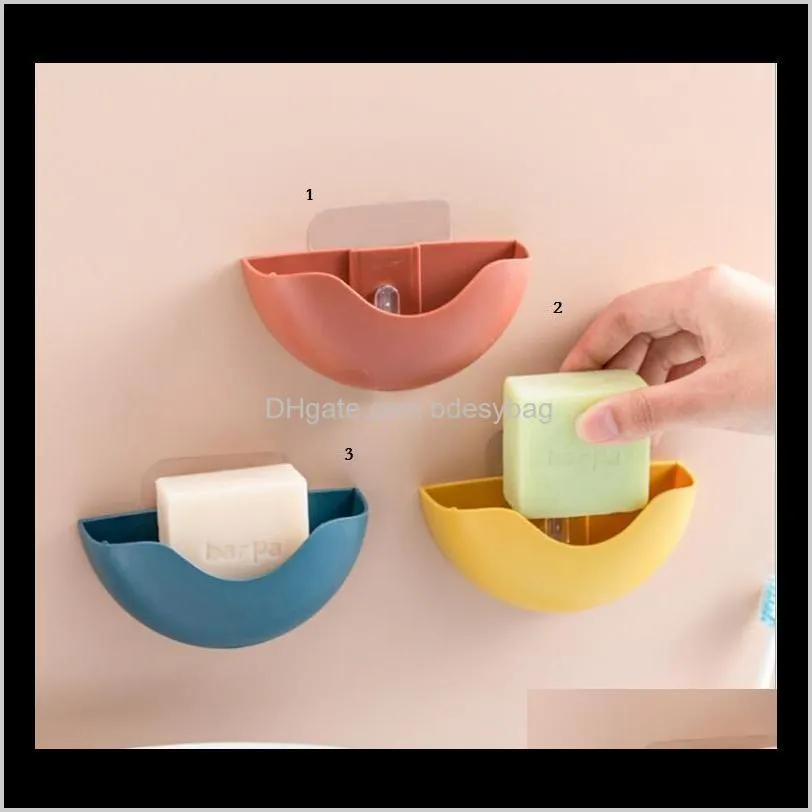 Accessori per il bagno Bagno Casa Sapone da giardino Piatti No Punch Cartone animato Scarico in plastica Sapone WC Scatola portaoggetti a parete Saponi Boxdot e Conveni