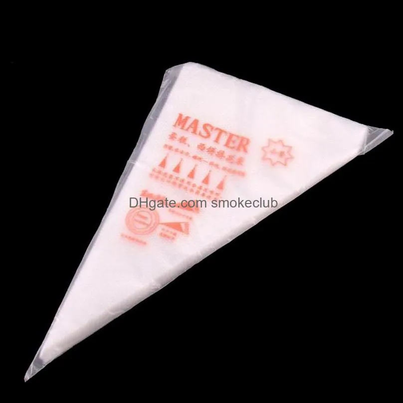 Disposable Plastic Pastry Decorating Bag Cheese Tools Thickening Icing Bags 10*6.5 Inches 100pcs