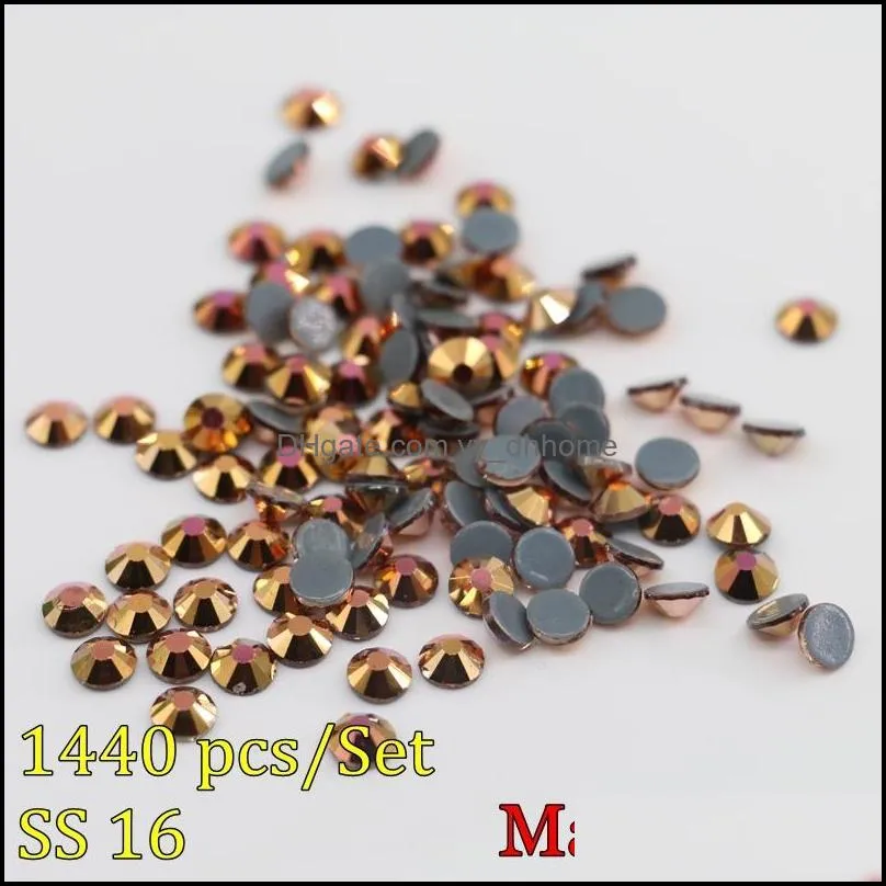 Magic Gold Austria Hot fix Glass Rhinestone for Wedding Dress Austria Hot fix Rhinestone Manufacturer Supply