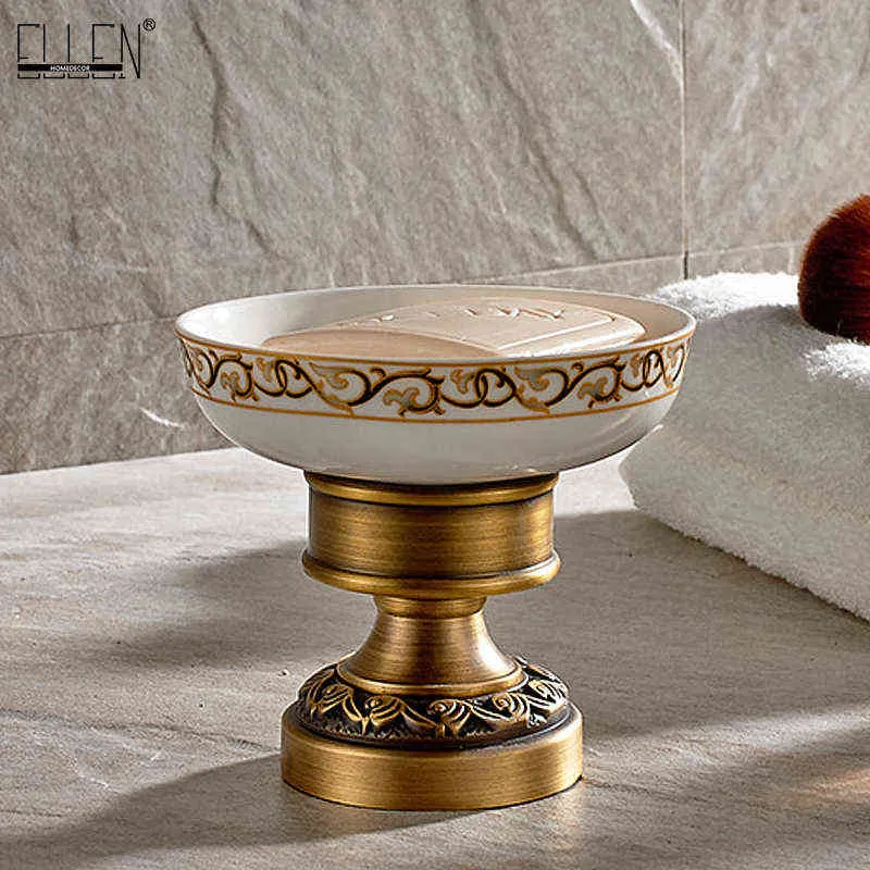 Bathroom Soap Dish Deck Standing Antique Bronze Soap Holder Black Bathroom Accessories ML4085 211119