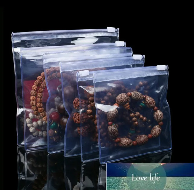 Wholesale 50pcs/lot Thick Blue Plastic PVC Jewelry Antioxidant Bag Jewelry Necklace Earring Beads Storage Dustproof PVC Bags