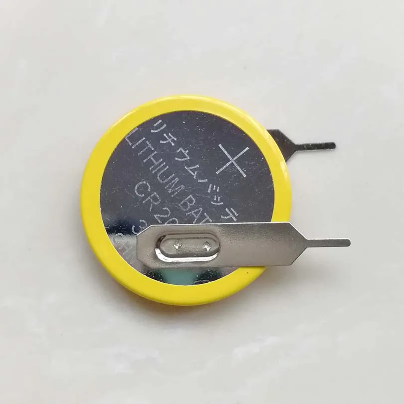 CR2032 Button cell Battery with pins tabs vertical mount through hole type CR2032-1VC 100pcs/lot