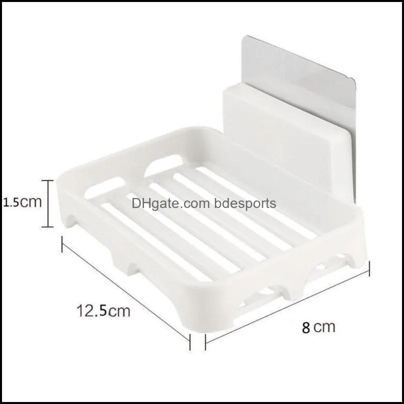 Bath Accessory Set Mounted Box No Punch Holder Creative Sucker Wall Bathroom Drain Soap