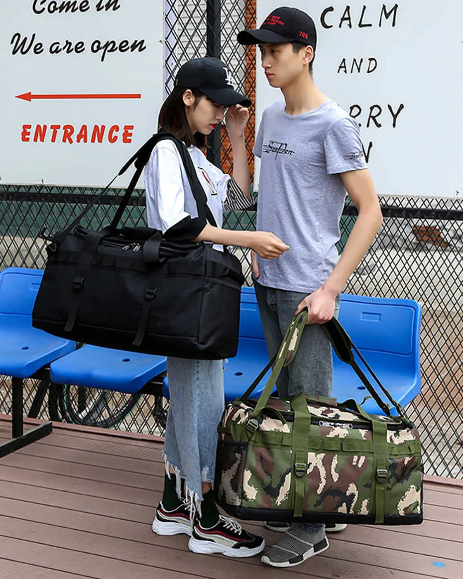 Camo Gym Sports Bag Men Waterproof Fitness Training Backpacks Multifunctional Travel Luggage Outdoor Sporting Tote For Male10