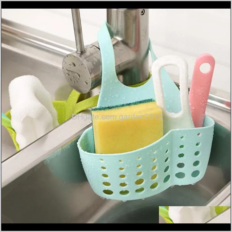 adjustable snap sink sponge storage rack hanging basket bathroom accessory kitchen organizer hanging plastic storage hold