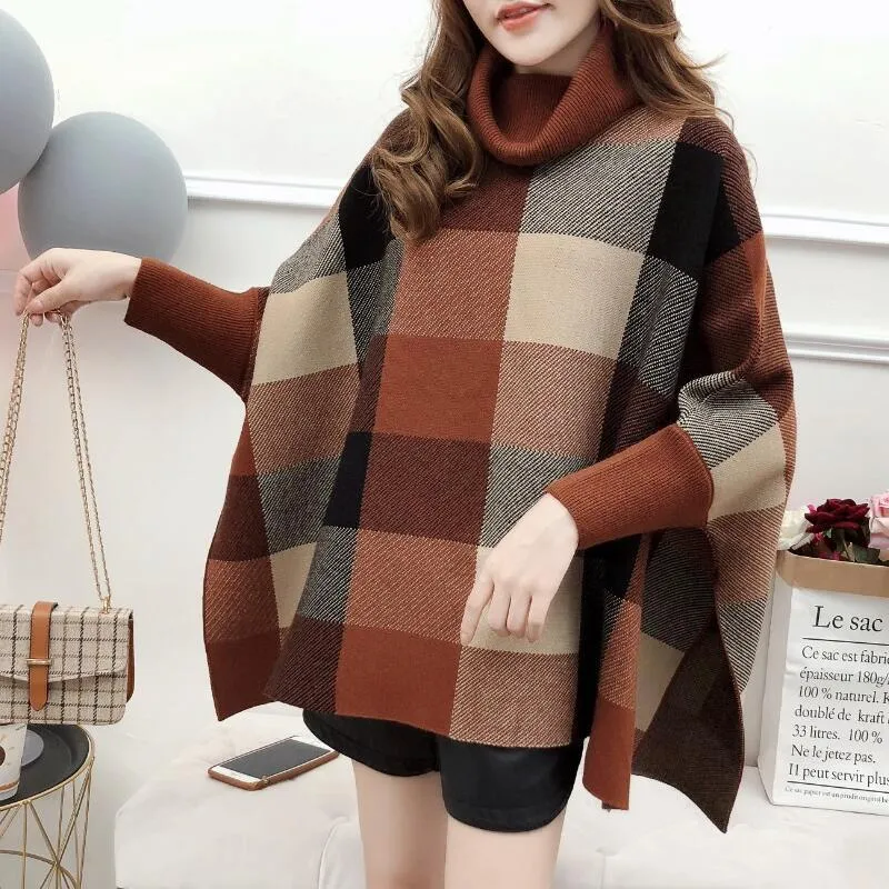 Plaid shawl sweater sale