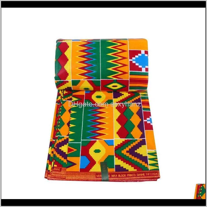 Binta Real Wax 6 Yards African Fabric för handbearbetning Sykläder Kläd Drop Delivery Ankara Polyester Prints 1vujg187a