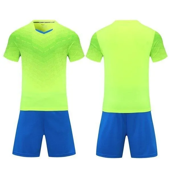 Blanko-Fußballtrikot, Uniform, personalisierte Team-Shirts mit Shorts, aufgedrucktem Design, Name und Nummer 618
