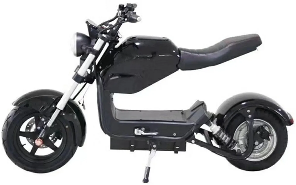 La moto de scooter électrique à moteur sans balais rétro Simple 2000W prend en charge le changement de vitesse avant/arrière/3 vitesses