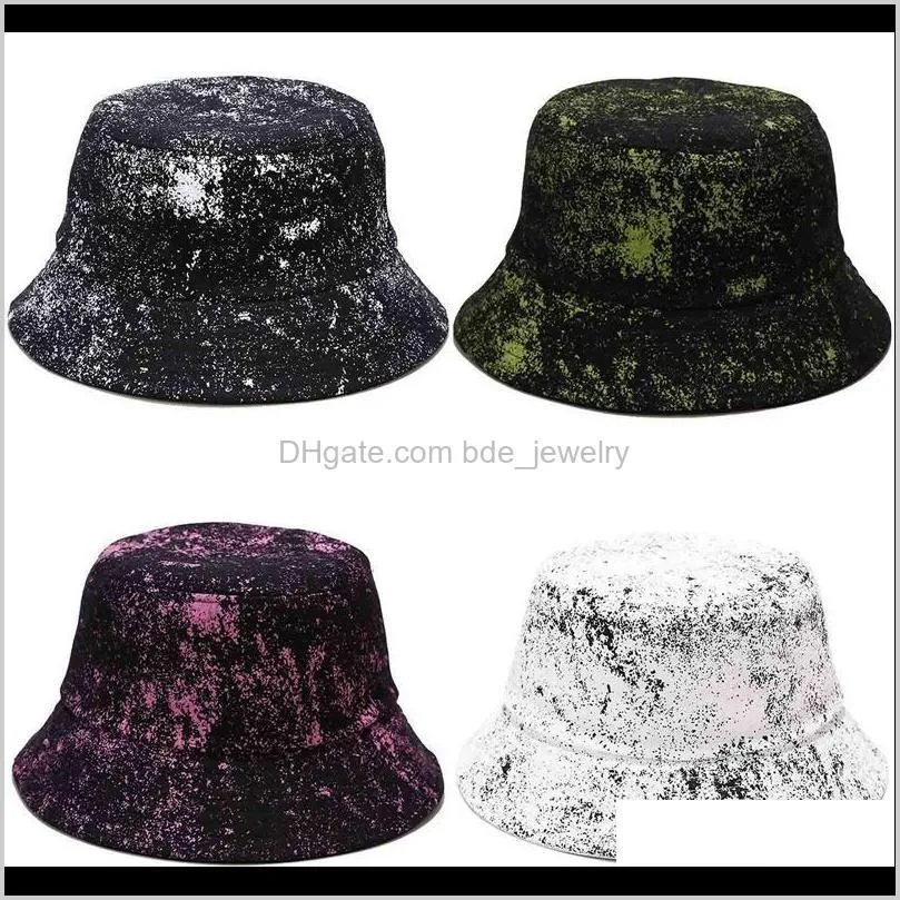 tie dye bucket hat fishing caps womens flat fishermen caps hip hop style streetwear fashion hat 2021 new