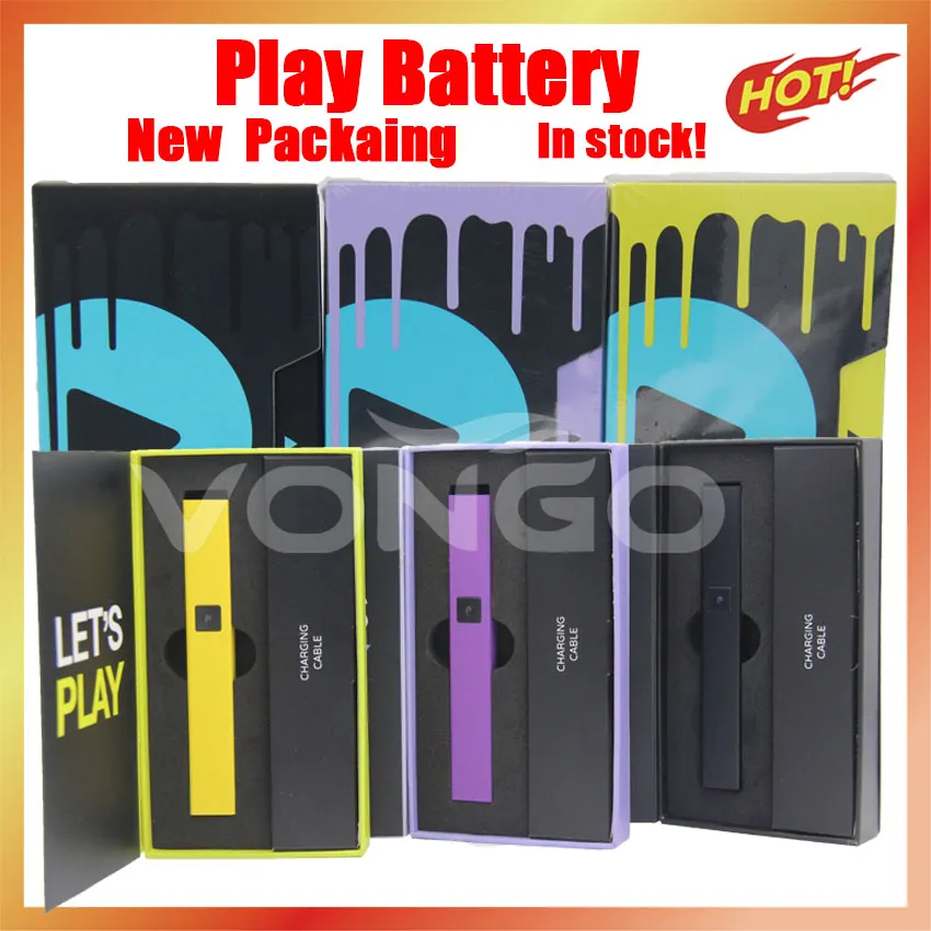 Plug Play Pod Battery 500mAh Battery Black Yellow Purple Vape Pens