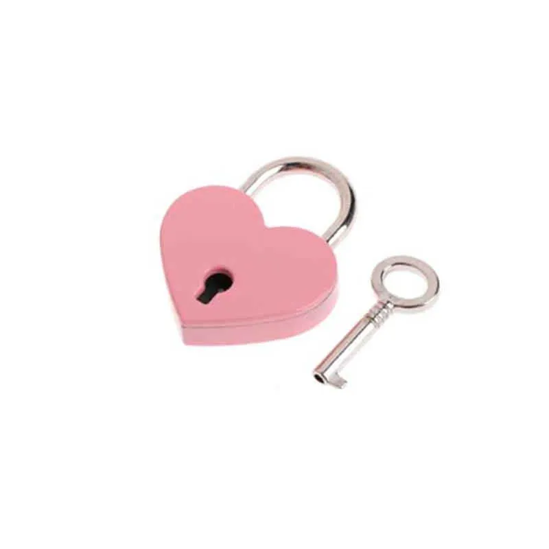 Heart Shaped Padlocks Vintage Mini Love Padlocks With Key for Handbag Small Luggage Bag Diary Book