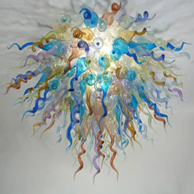 High Ceiling Pendant Lamps Modern Multi Color Art LED Lighting Handmade
