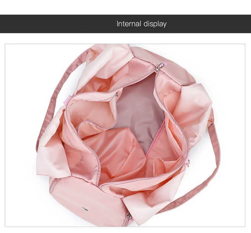 Nylon Women Men Travel Sports Gym Shoulder Bag Large Waterproof Nylon Handbags Black Pink Color Outdoor Sport Bags 2019 New (17)